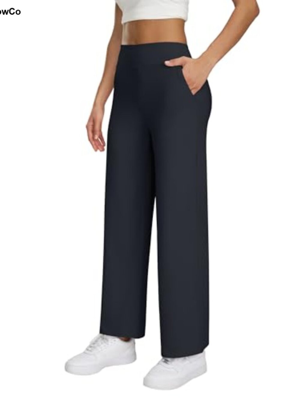 Wide Leg Yoga Pants with Pockets Women High Waist Lounge Active